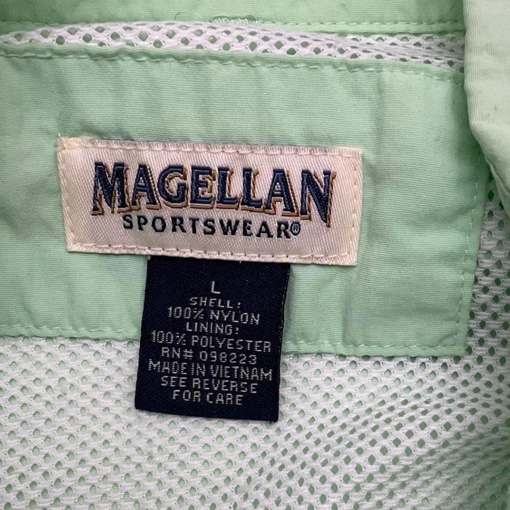 Magellan Sportswear‎ Men's Short Sleeve Button Up Shirt Light Green Size Large - Picture 7 of 12